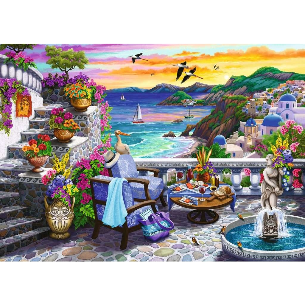 RAVENSBURGER USA SANTORINI SUNSET 300 PIECE PUZZLE