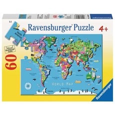 RAVENSBURGER USA WORLD MAP 60 PIECE PUZZLE