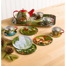 HEARTHSONG / EVERGREEN WOODLAND TIN TEA SET