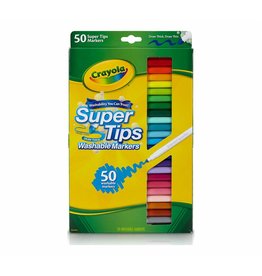 CRAYOLA 50 WASHABLE SUPER TIPS MARKERS