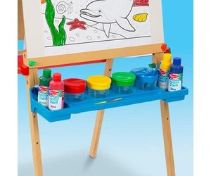 Melissa & Doug Deluxe Standing Art Easel -3 - 7 years, Dry-Erase Board,  Chalkboard, Paper Roller