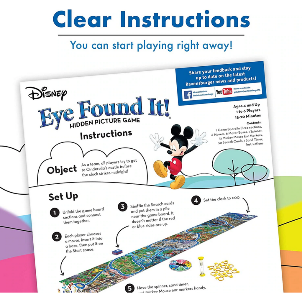 RAVENSBURGER USA DISNEY EYE FOUND IT! BOARD GAME