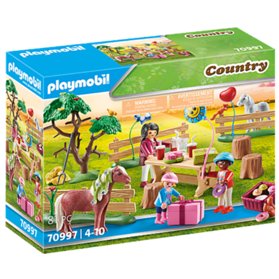 PLAYMOBIL (T3122) FARM & EQUESTRIAN CENTER - Dark Brown Pony with Saddle