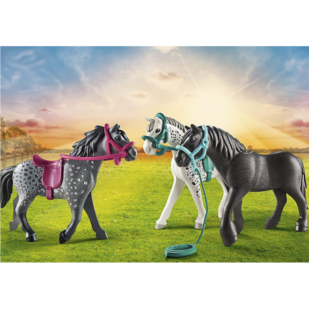 PLAYMOBIL ® 70294 SET chevaux de ferme, original, clics, cadeau
