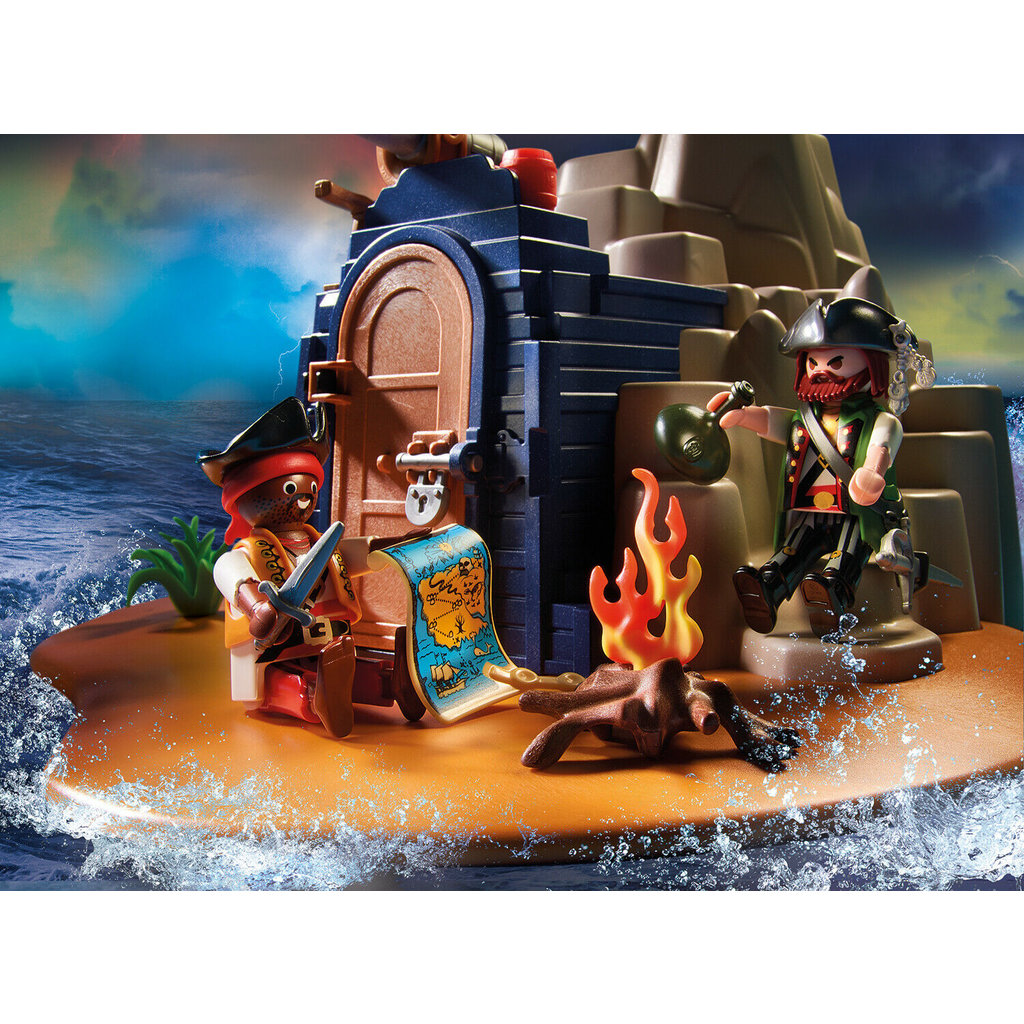 NEW SEALED PLAYMOBIL 70556 Pirates Island w/Treasure Cove Hideout 120 Pc  Toy Set