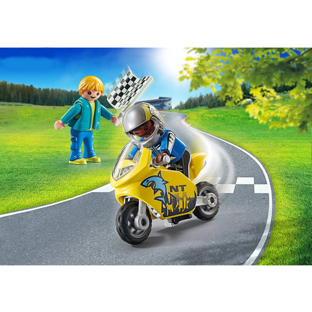 PLAYMOBIL BOYS WITH MOTORCYCLE*