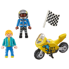 PLAYMOBIL BOYS WITH MOTORCYCLE*