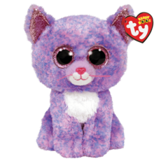 TY CASSIDY LAVENDER CAT BEANIE BOO