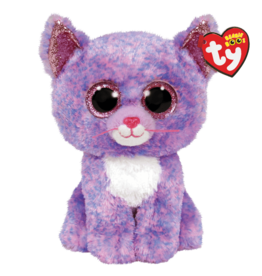 TY CASSIDY LAVENDER CAT BEANIE BOO