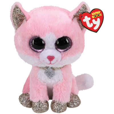 TY FIONA PINK CAT BEANIE BOO