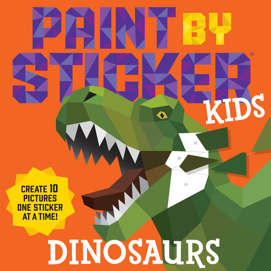 WORKMAN PUBLISHING PAINT BY STICKER KIDS DINOSAURS