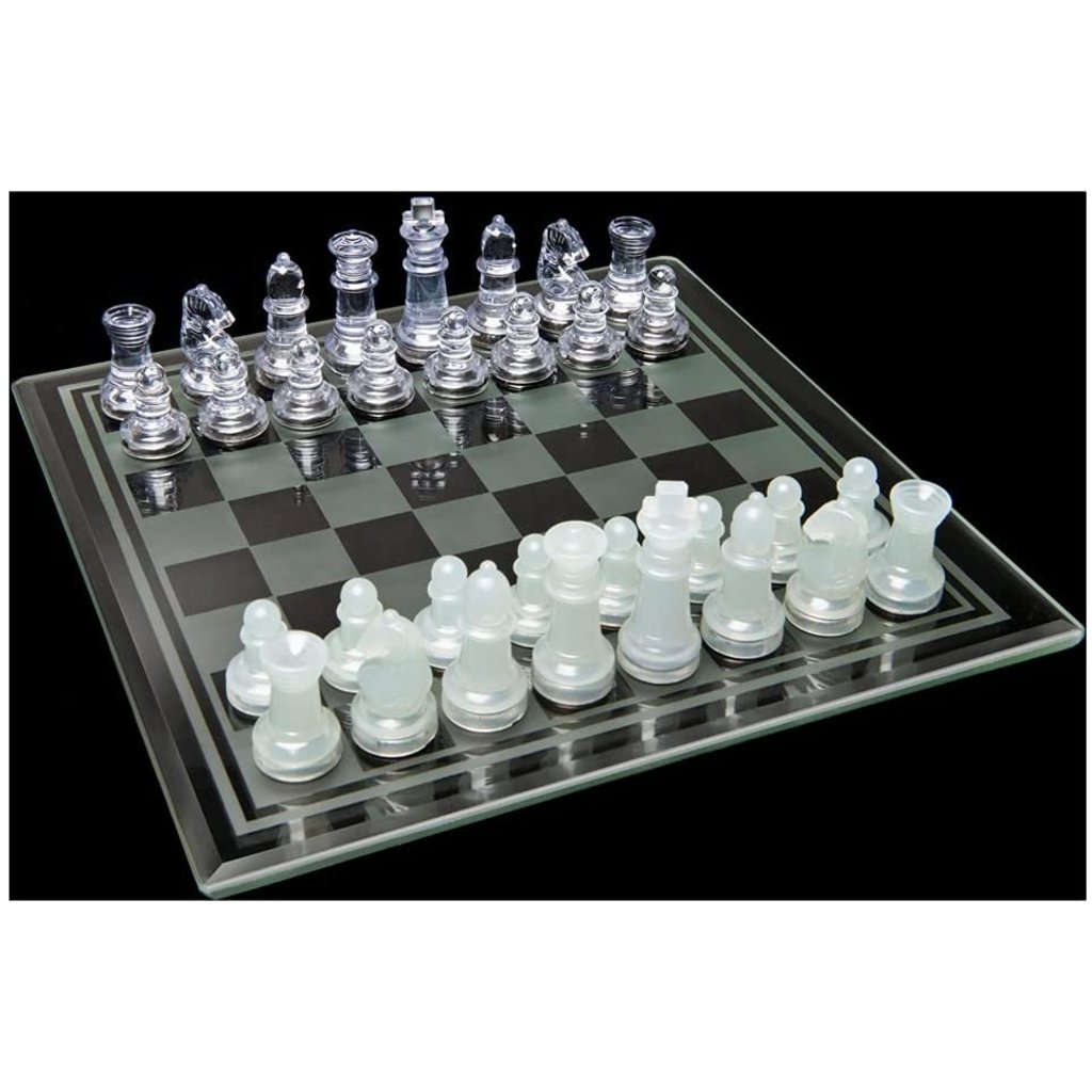 SPINMASTER GLASS CHESS & CHECKERS
