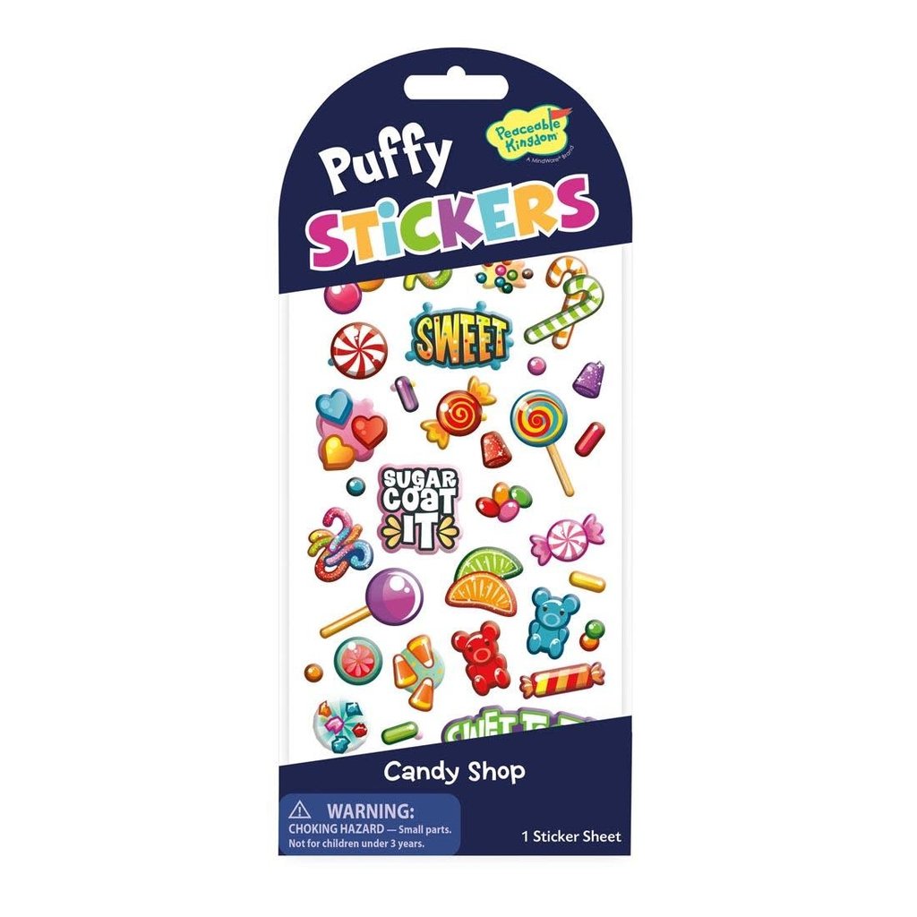 PEACEABLE KINGDOM PUFFY STICKERS