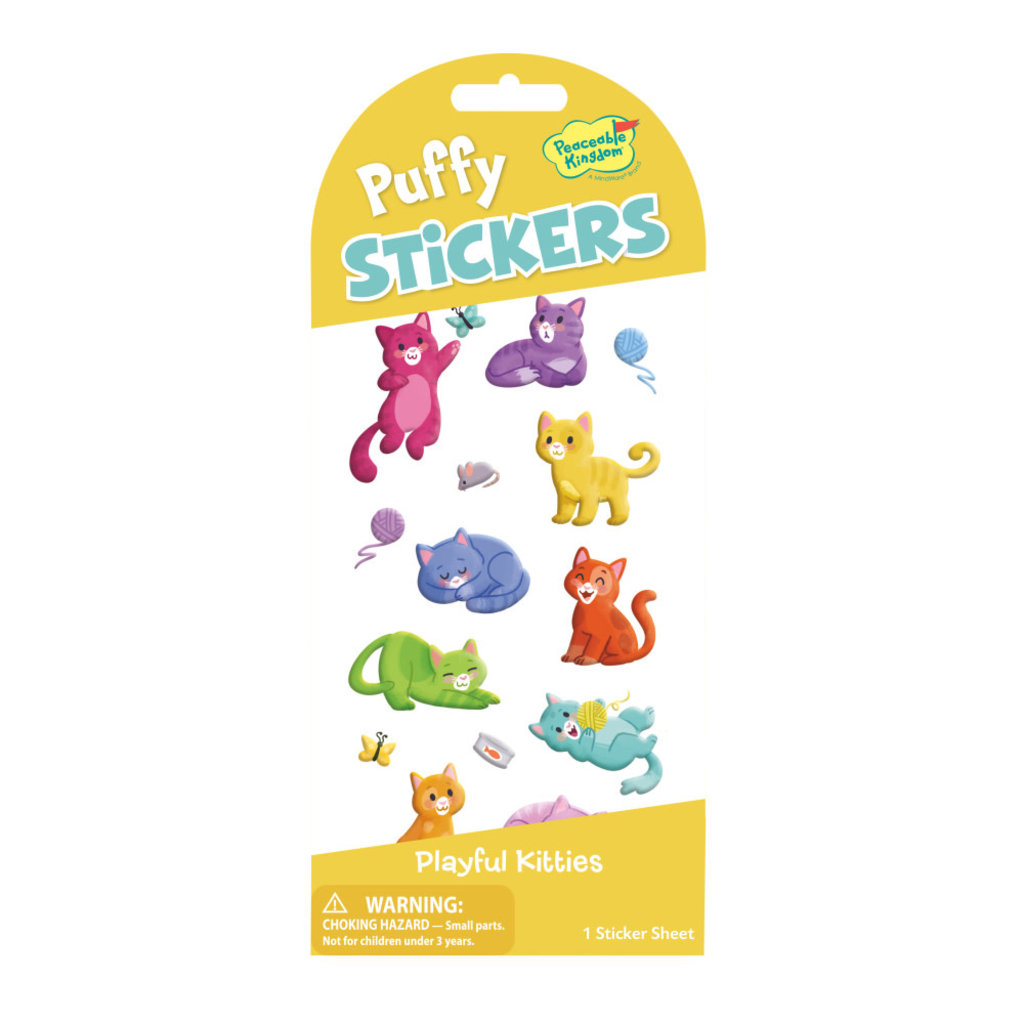 PEACEABLE KINGDOM PUFFY STICKERS