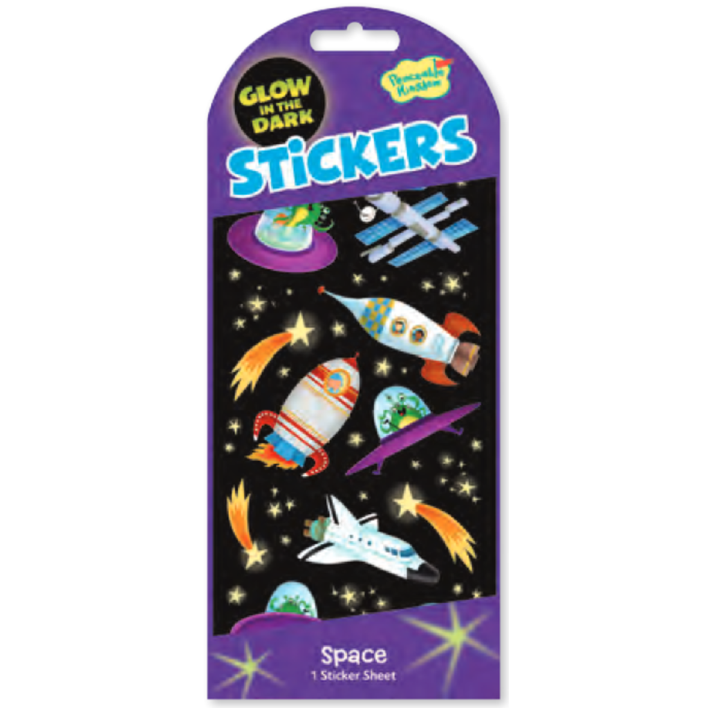 PEACEABLE KINGDOM GLOW IN THE DARK STICKERS