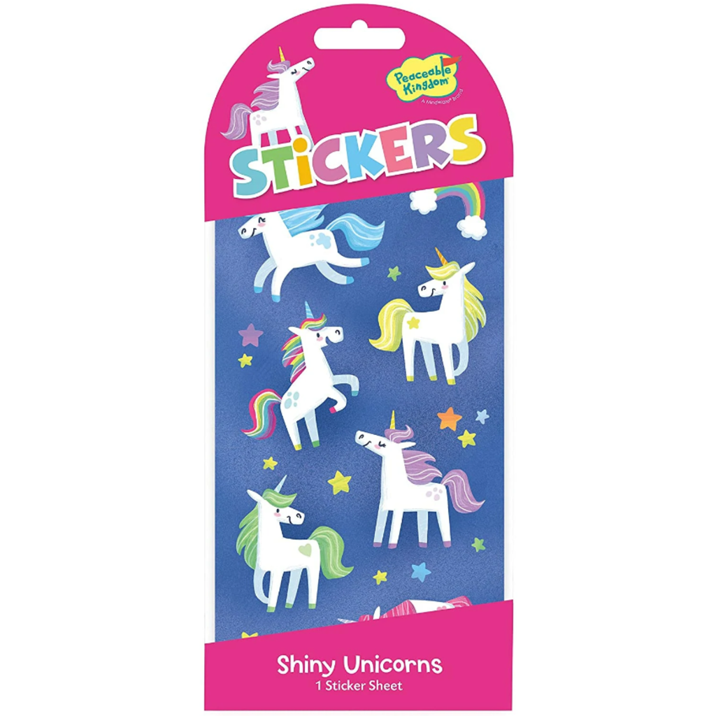 PEACEABLE KINGDOM JOYFUL UNICORNS STICKERS