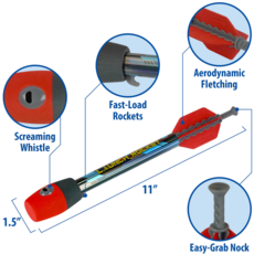 FUNWARES LAUNCH ROCKET CATAPULT LAUNCHER