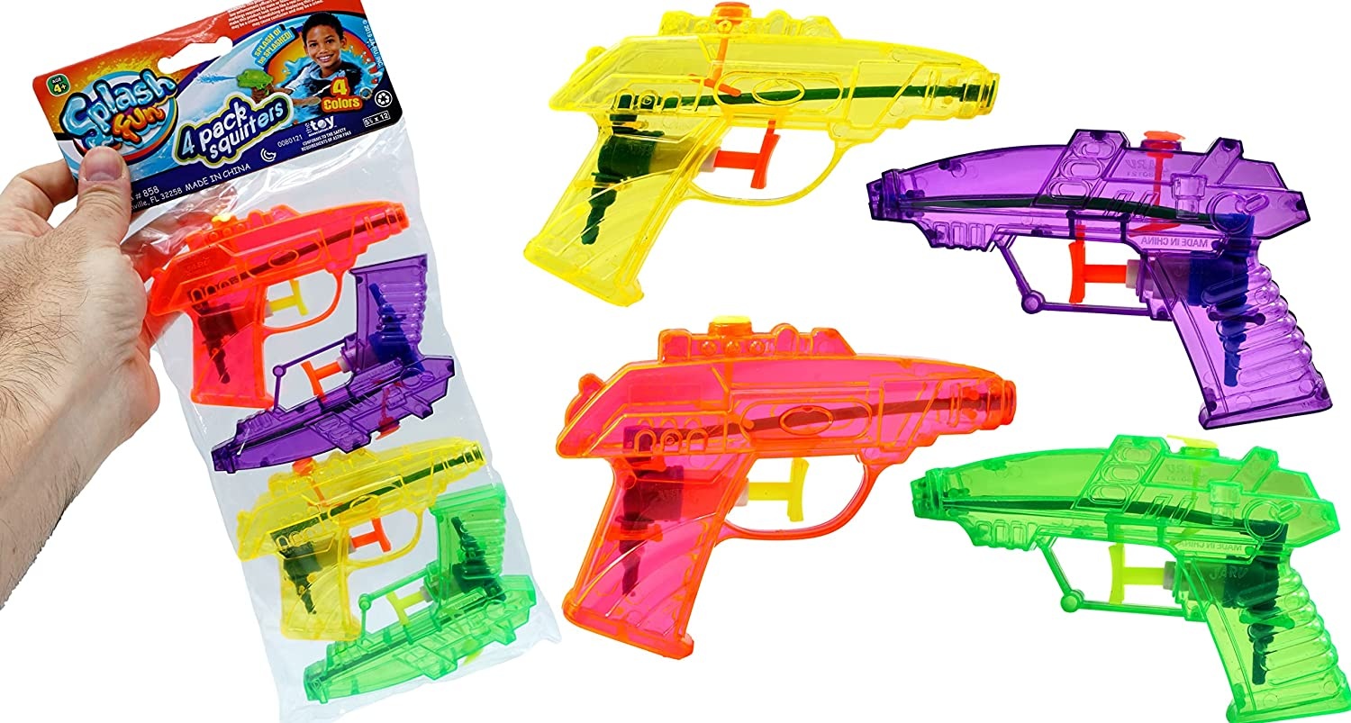 WATER SQUIRTERS 4 PACK THE TOY STORE