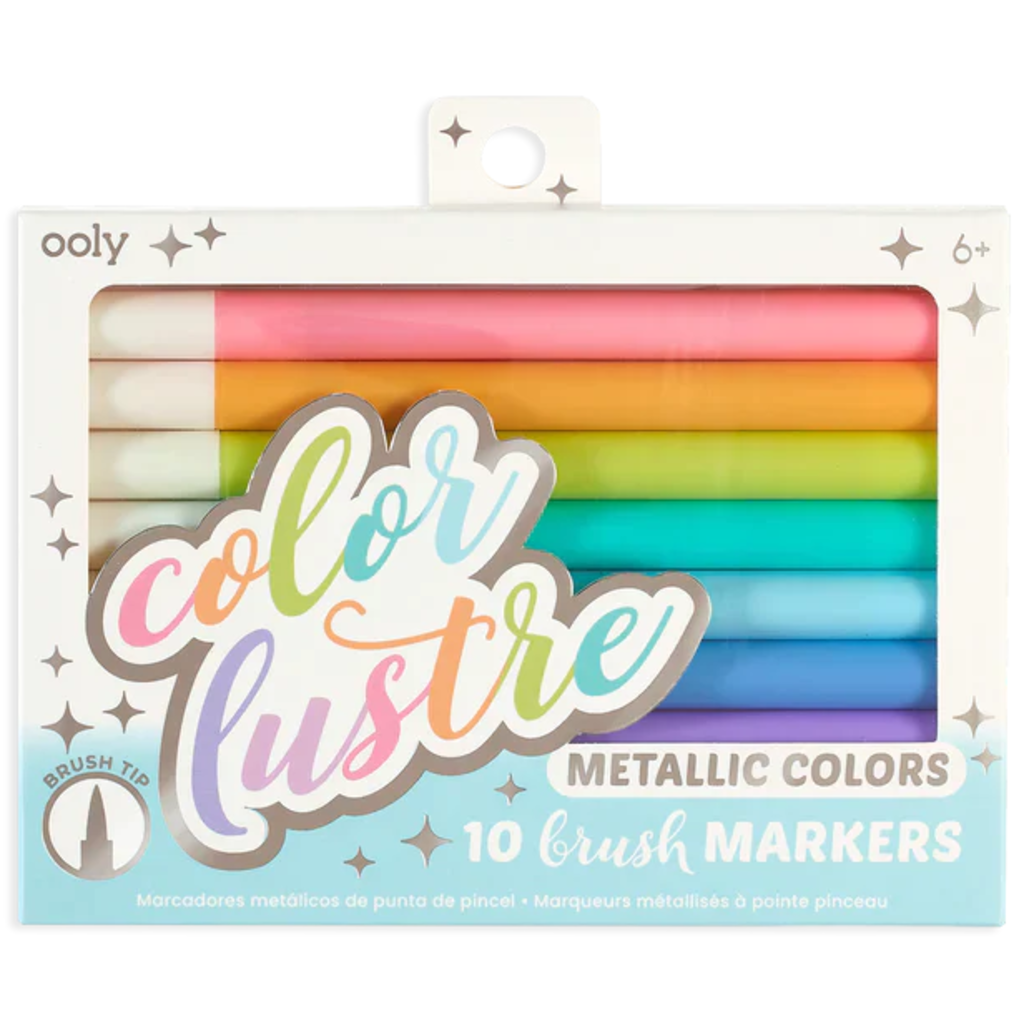 COLOR LUSTRE METALLIC COLORS BRUSH MARKERS - THE TOY STORE