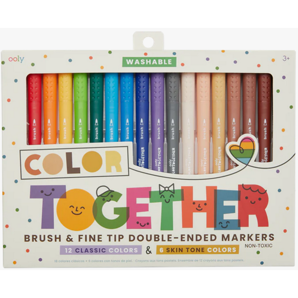 OOLY COLOR TOGETHER BRUSH & FINE TIPPED MARKERS