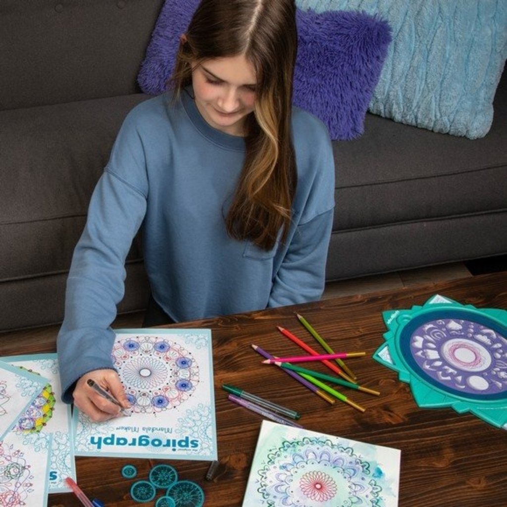 Party town Spirograph Deluxe - Spirographe Enfant 8 Ans, Mandala Designer, Kit Mandala Enfant, Kit Mandala Adulte, Kit Dessin Enfant