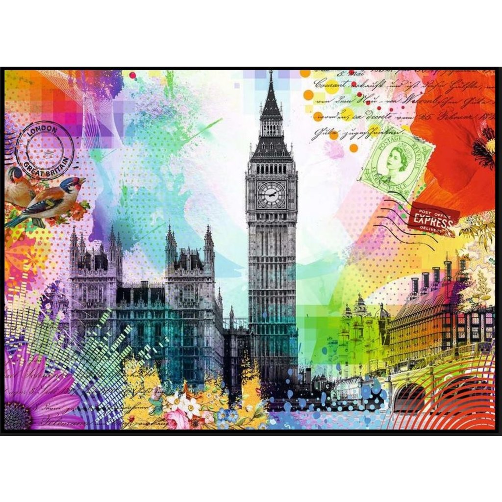 RAVENSBURGER USA LONDON POSTCARD 500 PIECE PUZZLE