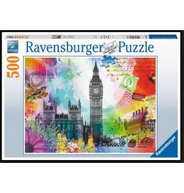 RAVENSBURGER USA LONDON POSTCARD 500 PIECE PUZZLE