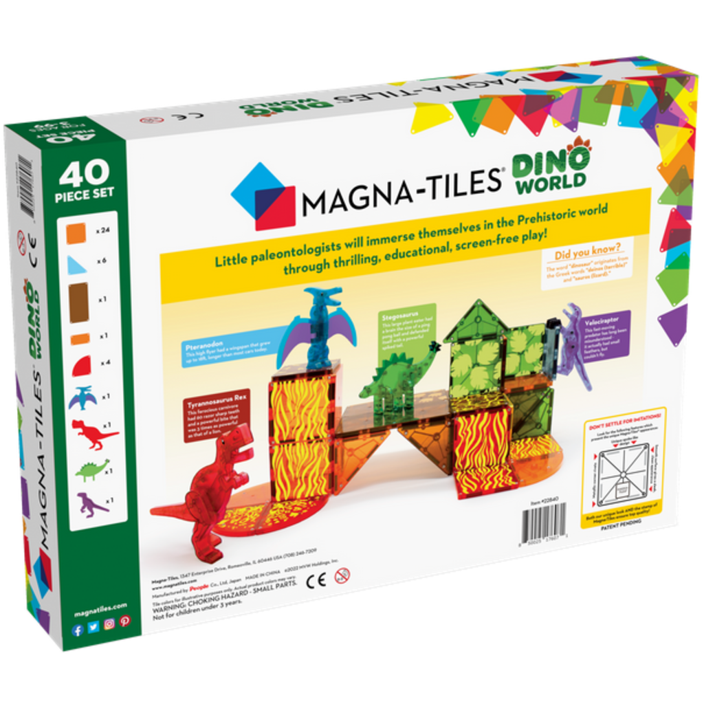 MAGNA-TILES MAGNA-TILES DINO WORLD 40 PIECE SET