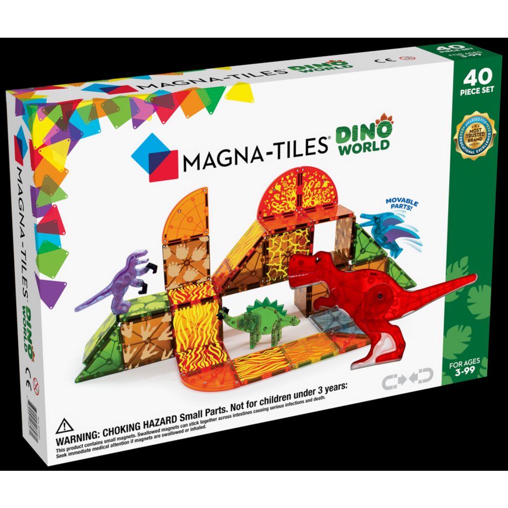 Magna-Tiles - Dino World, 40 Teile