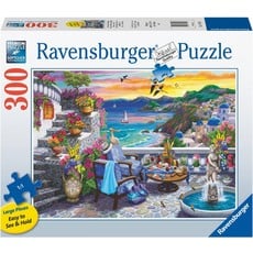 RAVENSBURGER USA SANTORINI SUNSET 300 PIECE PUZZLE