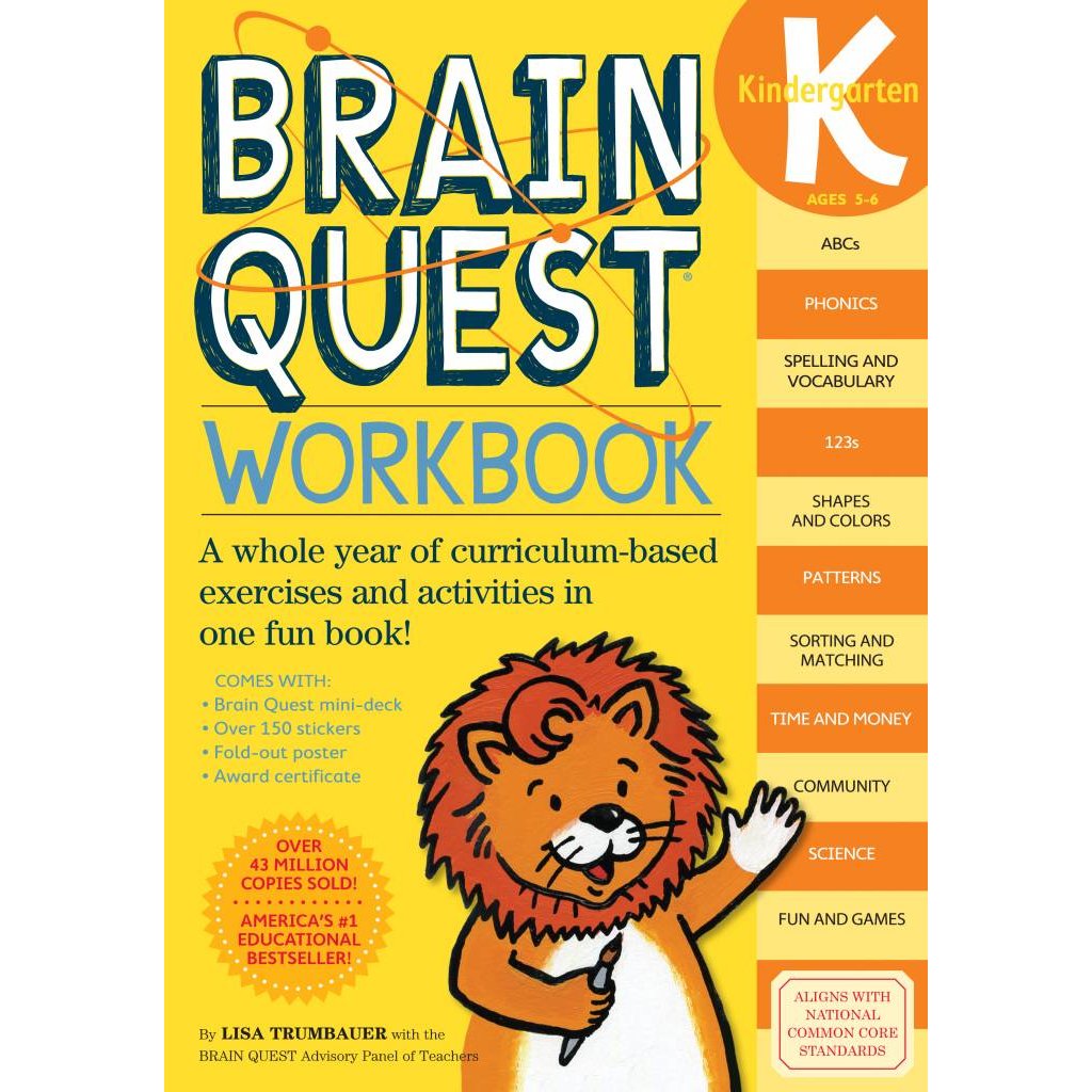 WORKMAN PUBLISHING BRAIN QUEST WORKBOOK KINDERGARTEN