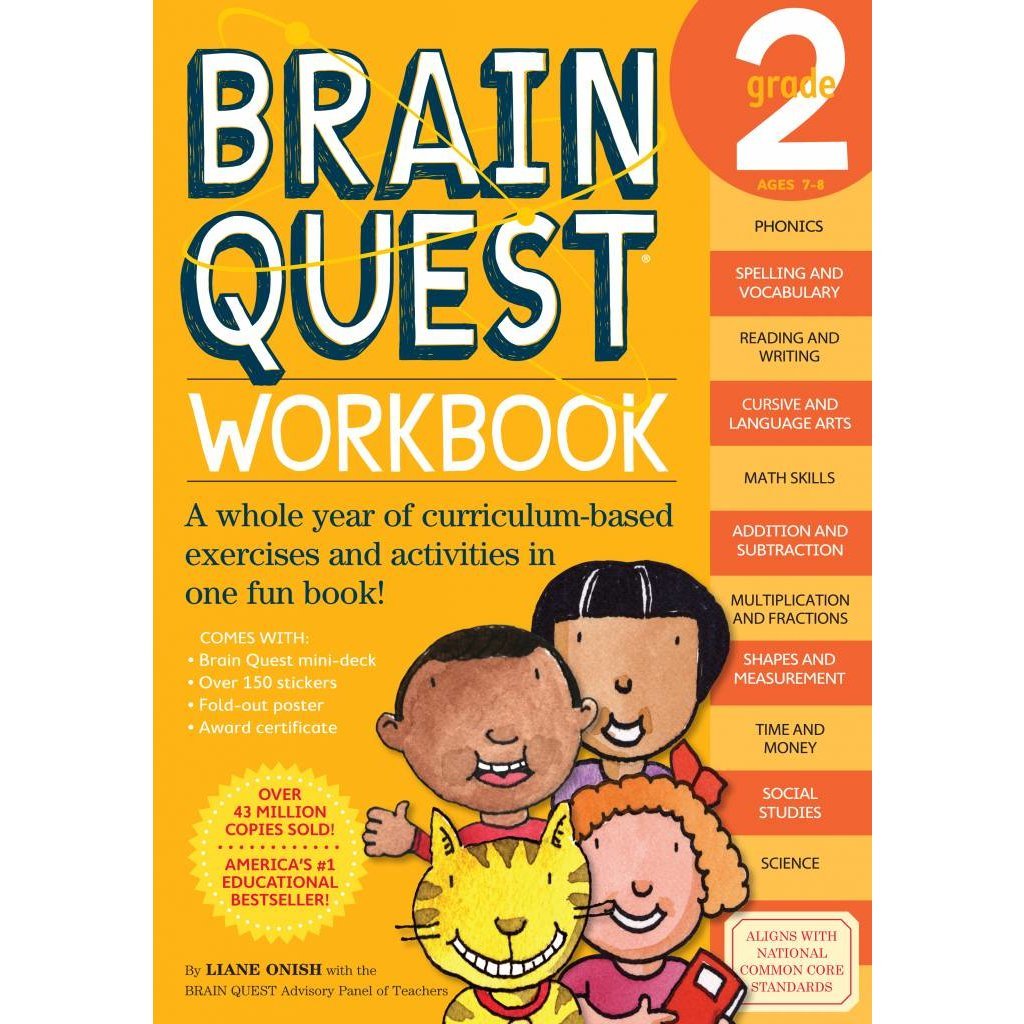 WORKMAN PUBLISHING BRAIN QUEST WORKBOOK GRADE 2