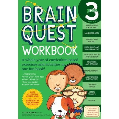 WORKMAN PUBLISHING BRAIN QUEST WORKBOOK GRADE 3