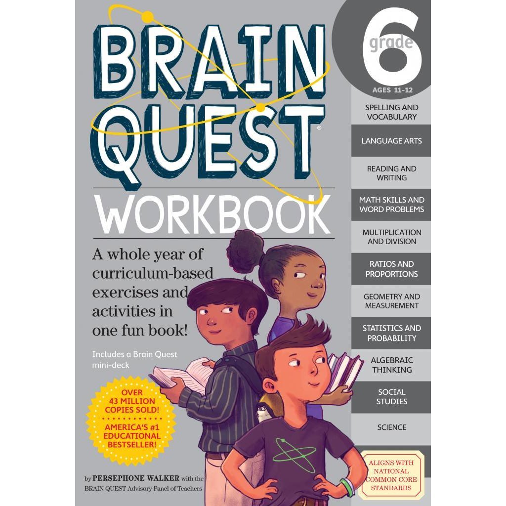 WORKMAN PUBLISHING BRAIN QUEST WORKBOOK GRADE 6