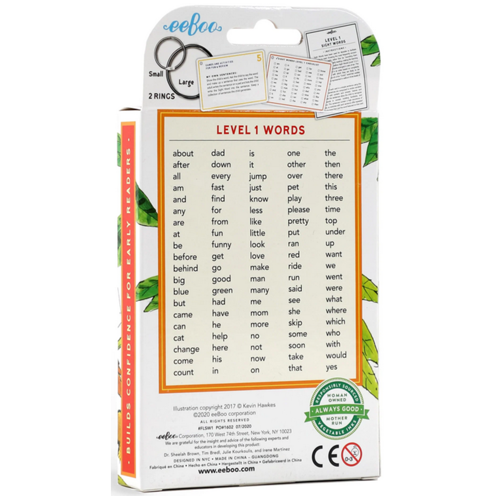 EEBOO SIGHT WORDS FLASH CARDS