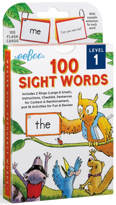 eeBoo 100 Sight Words Flash Cards (Level 3)