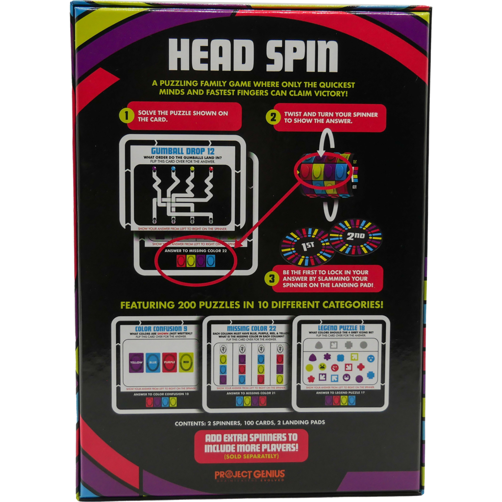 PROJECT GENIUS HEAD SPIN GAME*