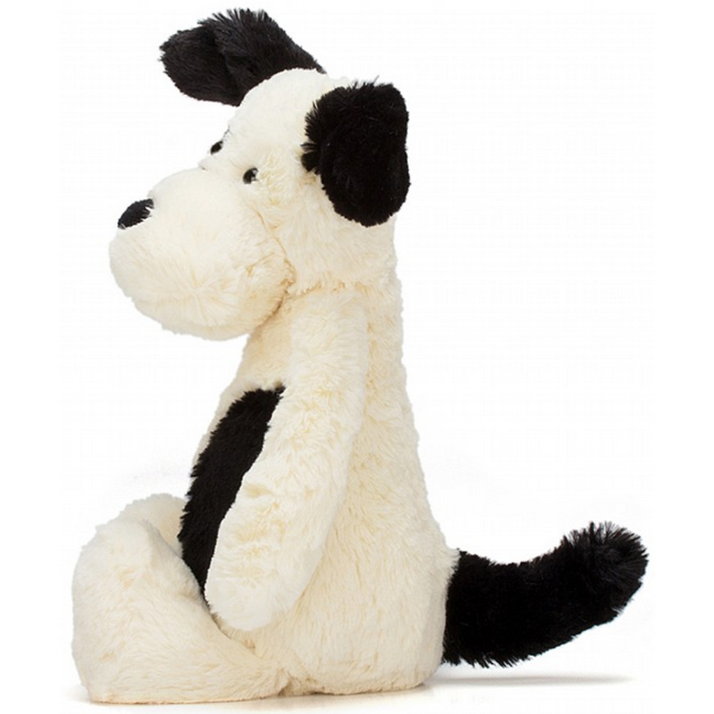 JELLY CAT BASHFUL BLACK & CREAM PUPPY MEDIUM