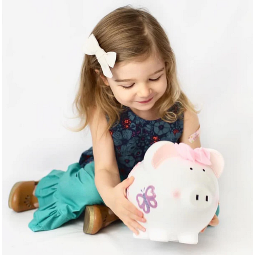 CHILD TO CHERISH CERAMIC PIGGY BANK BUTTERFLY