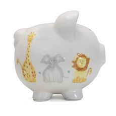 CHILD TO CHERISH CERAMIC PIGGY BANK SWEET SAFARI