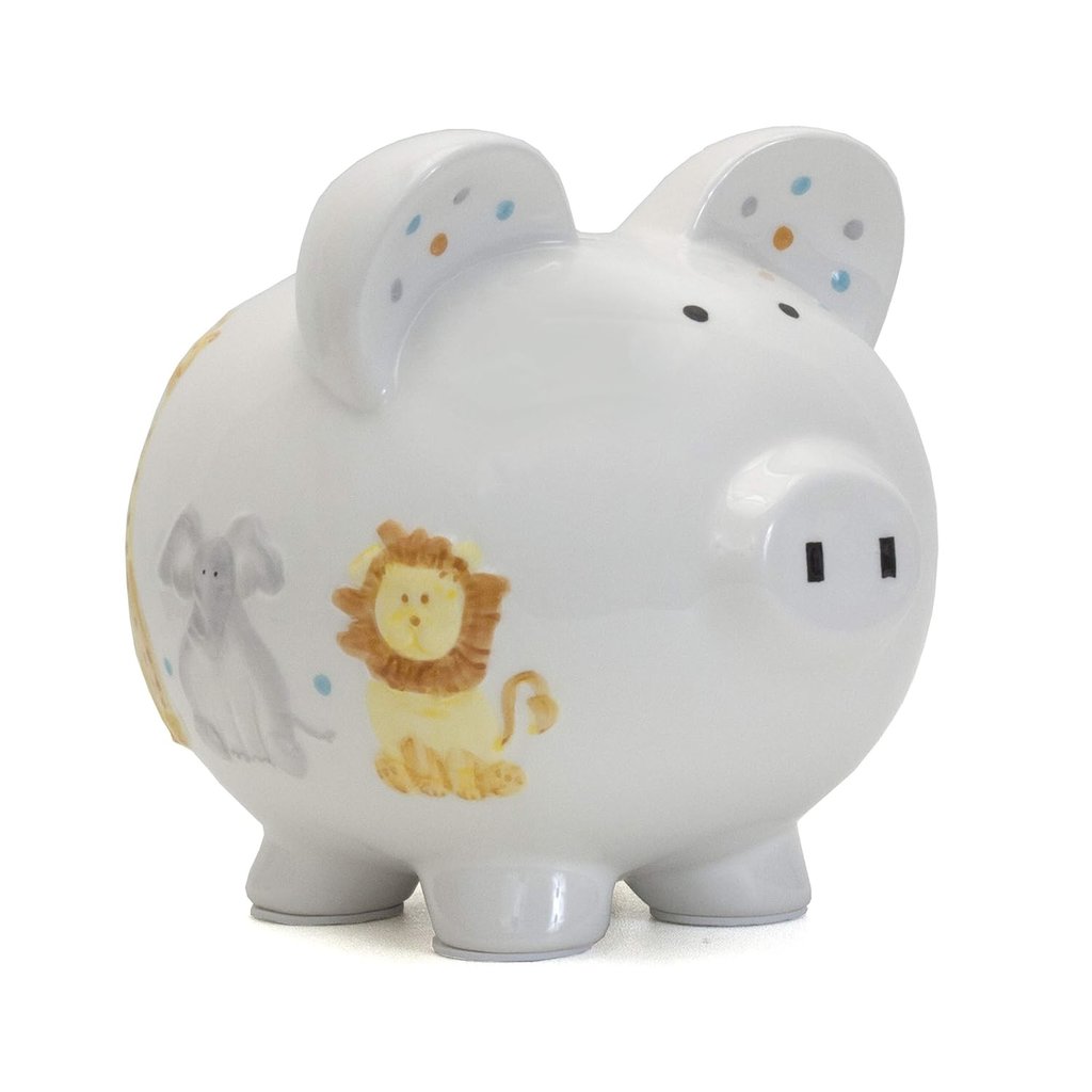 CHILD TO CHERISH CERAMIC PIGGY BANK SWEET SAFARI