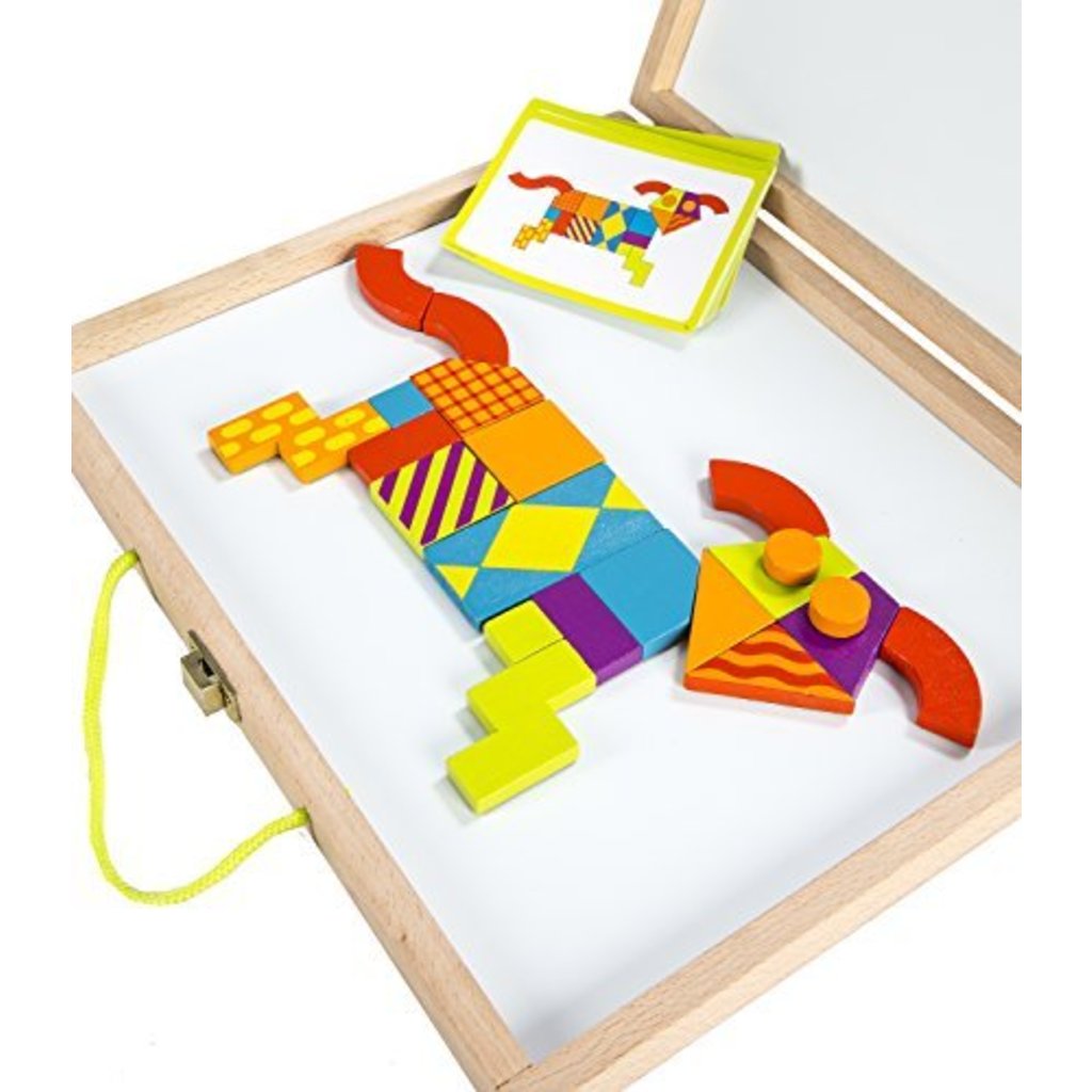 IMAGINETS MAGNETIC SHAPES Mindware Design Cards FOLDS Into Wood