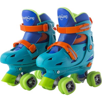 HEARTHSONG / EVERGREEN ADJUSTABLE ROLLER SKATES SHARK WHEELS**