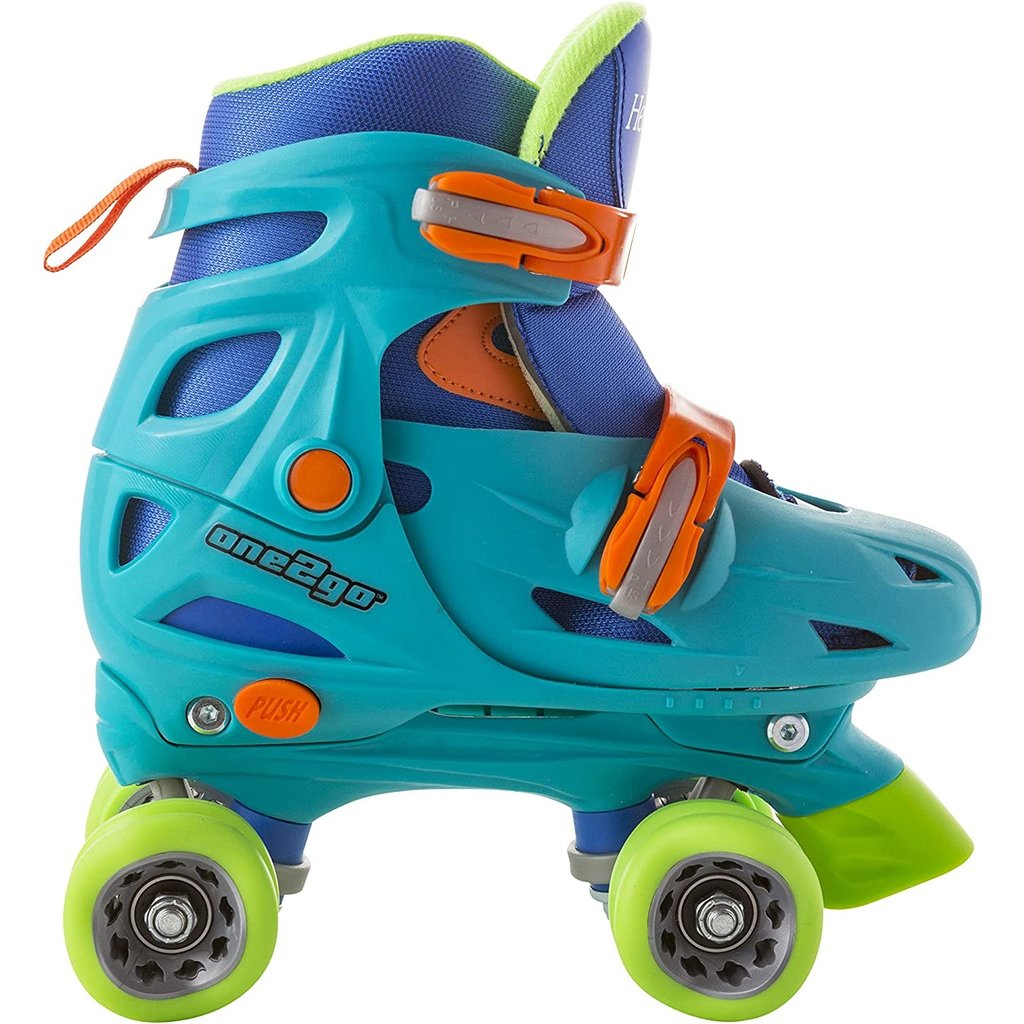 HEARTHSONG / EVERGREEN ADJUSTABLE ROLLER SKATES SHARK WHEELS**