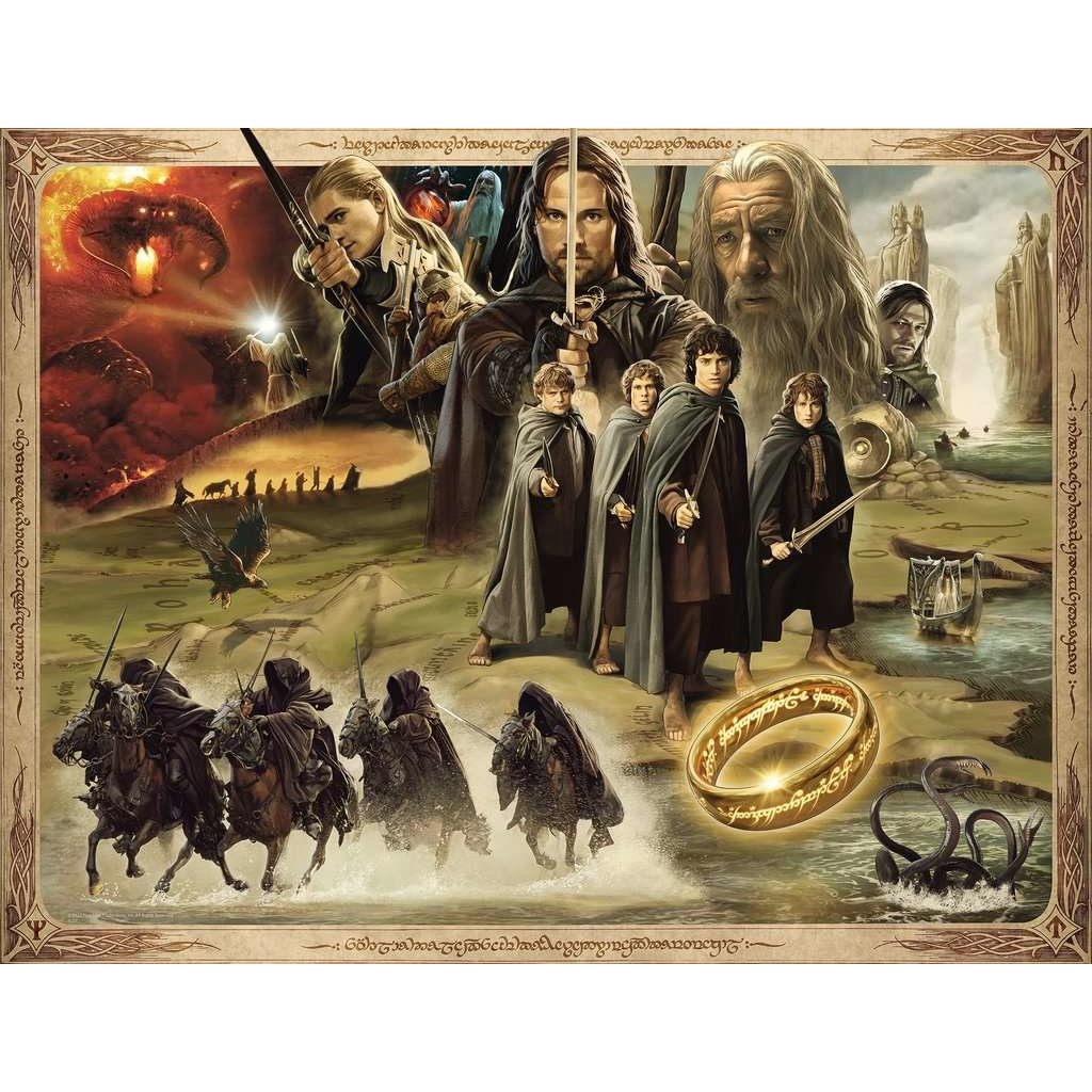 RAVENSBURGER USA FELLOWSHIP OF THE RING 2000 PC PUZZLE