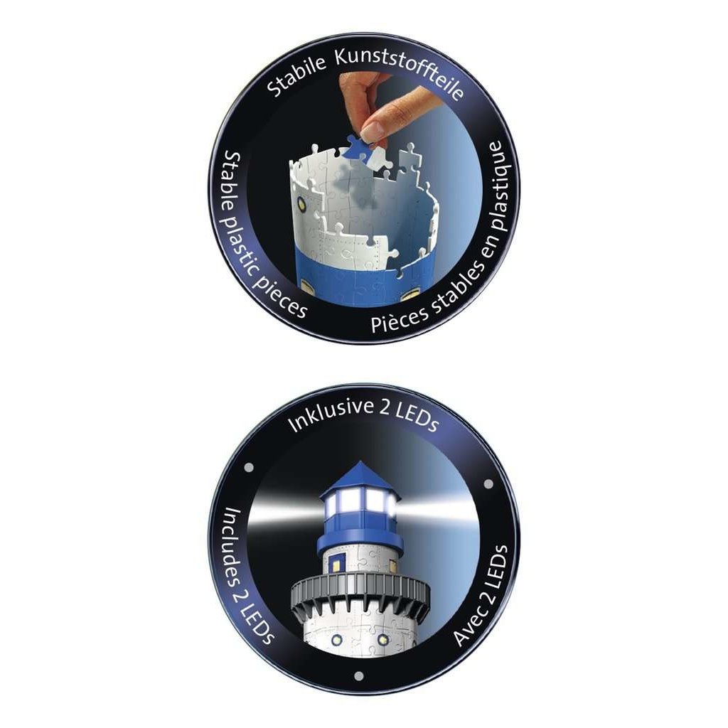 RAVENSBURGER USA LIGHTHOUSE NIGHT EDITION 3D PUZZLE**