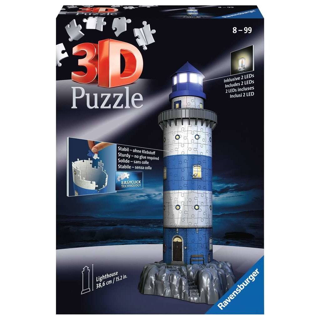 RAVENSBURGER USA LIGHTHOUSE NIGHT EDITION 3D PUZZLE