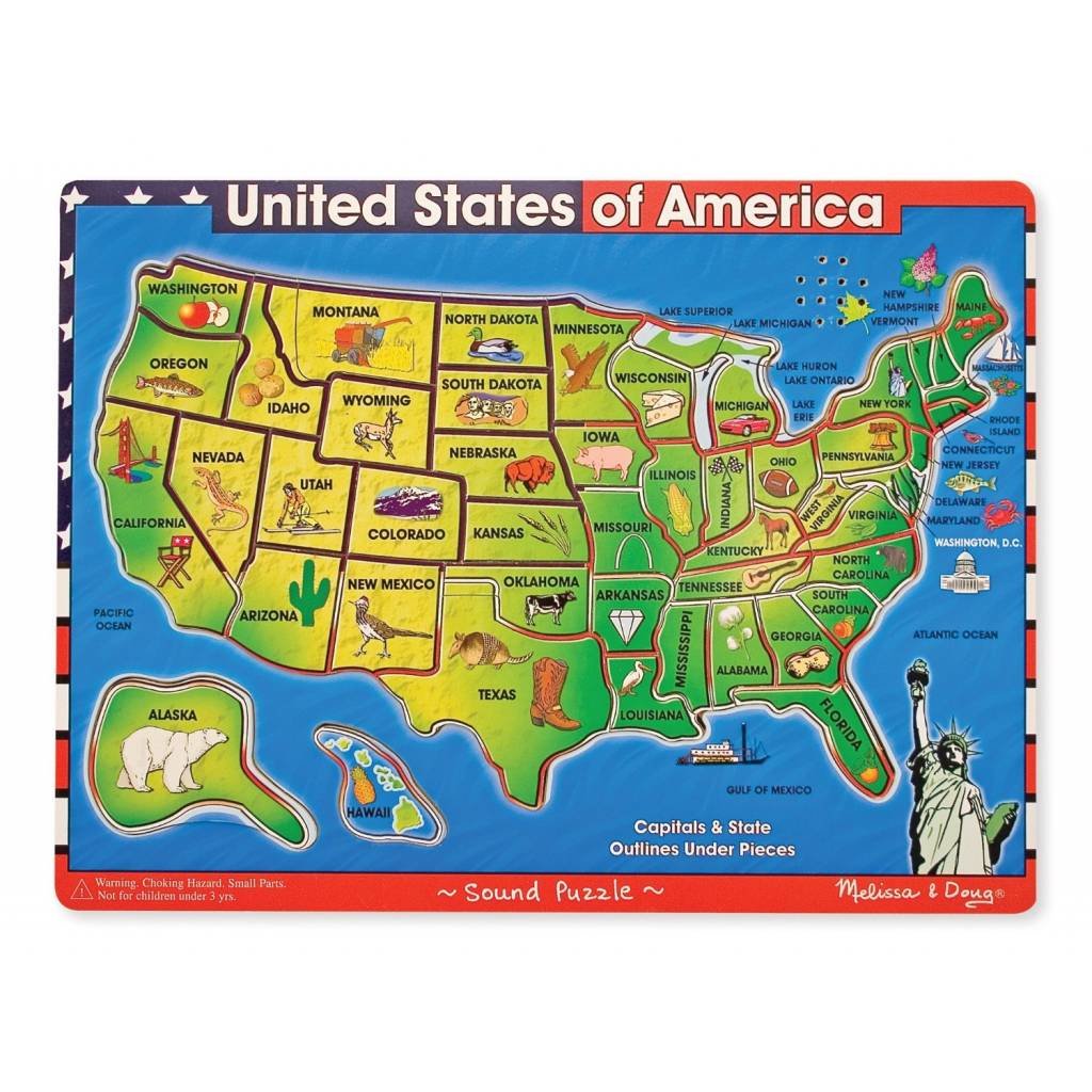 MELISSA AND DOUG USA MAP SOUND PUZZLE