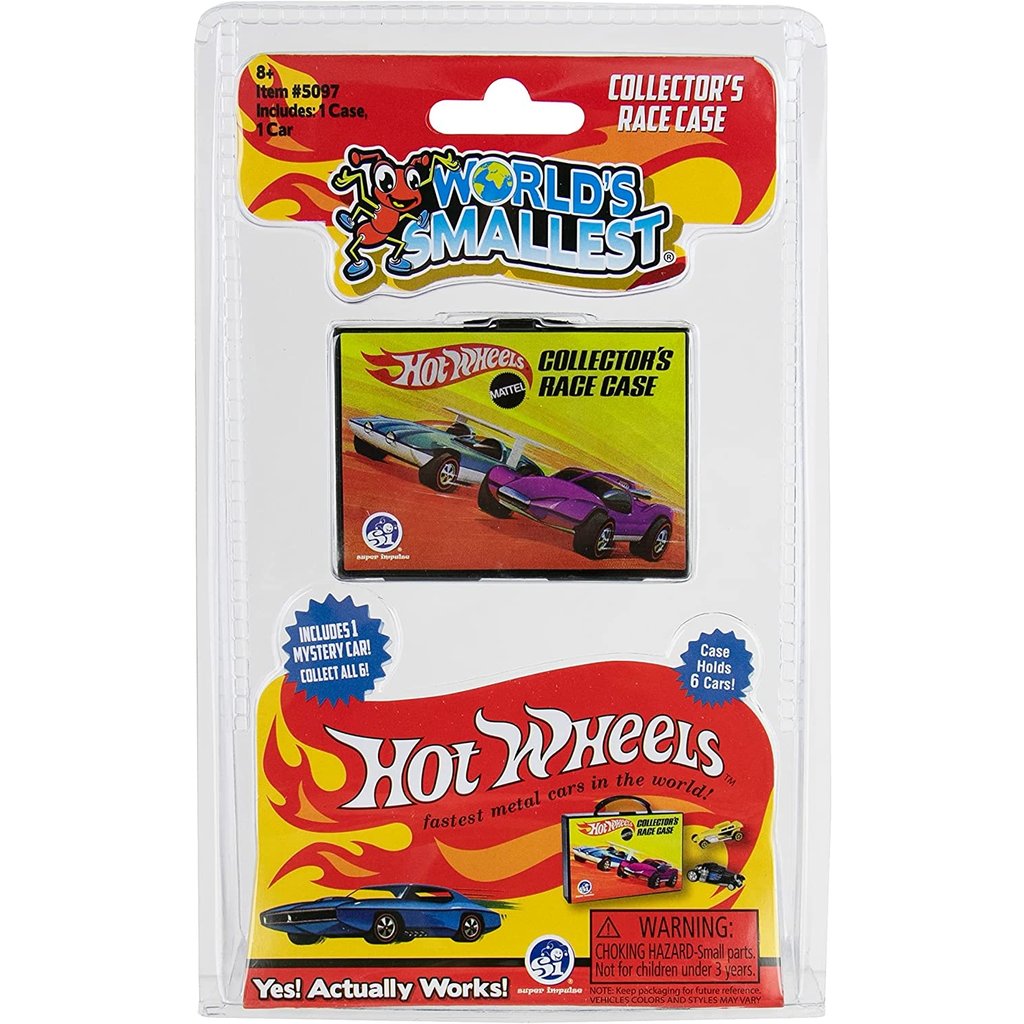 WORLDS SMALLEST WORLDS SMALLEST HOT WHEELS COLLECTOR'S RACE CASE*