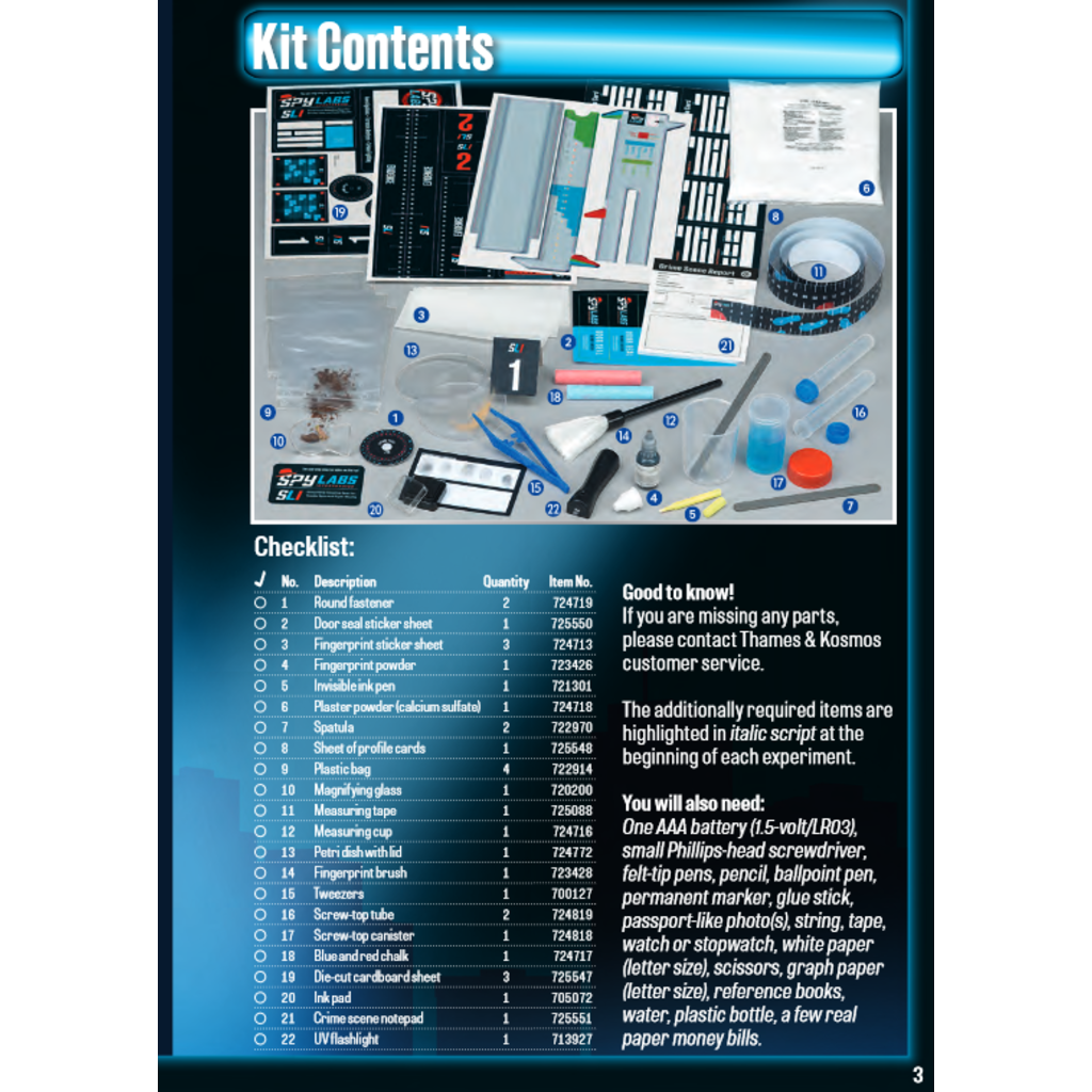 THAMES & KOSMOS SPY LABS: MASTER DETECTIVE TOOLKIT